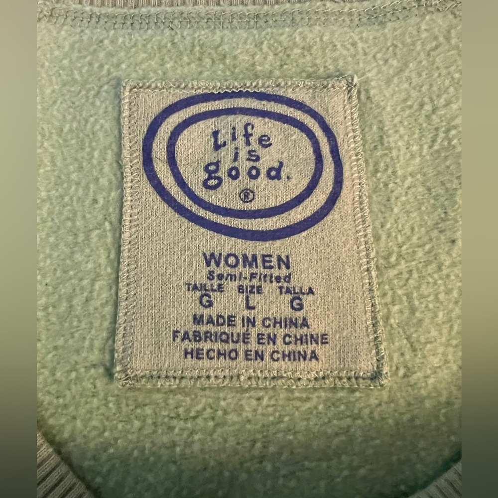 Life is Good Sweater Shirt Women’s size Large - Picture 2 of 5